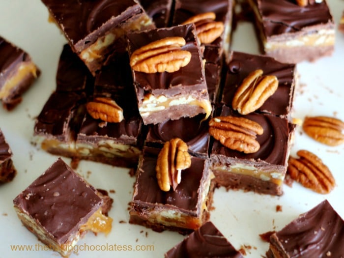 Salted Chocolate & Caramel Pecan Turtle Fudge
