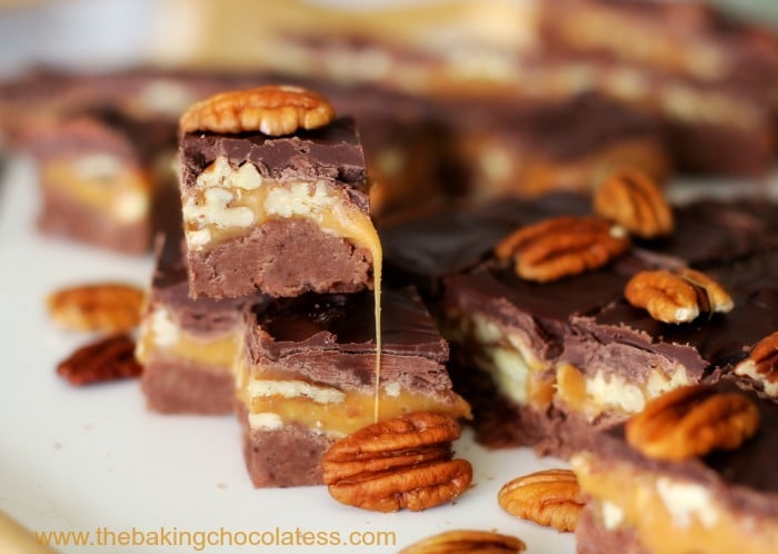 Salted Chocolate & Caramel Pecan Turtle Fudge