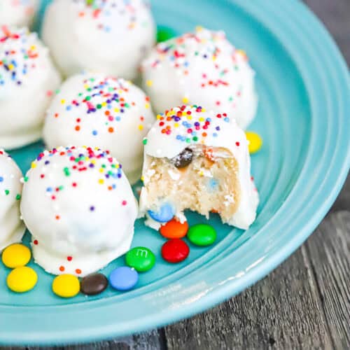 Birthday M&M Cookie Dough Truffles