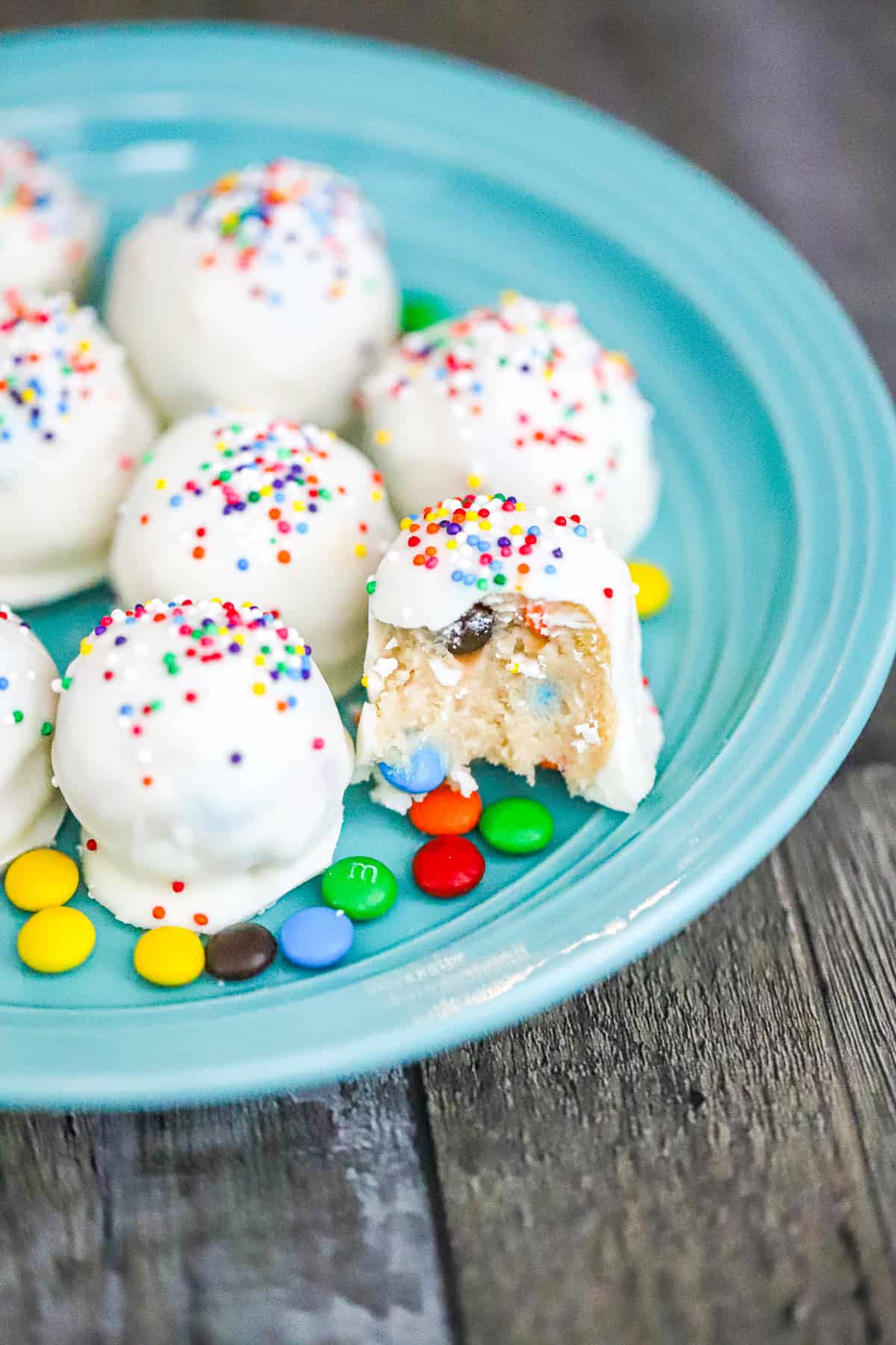Birthday M&M Cookie Dough Truffles