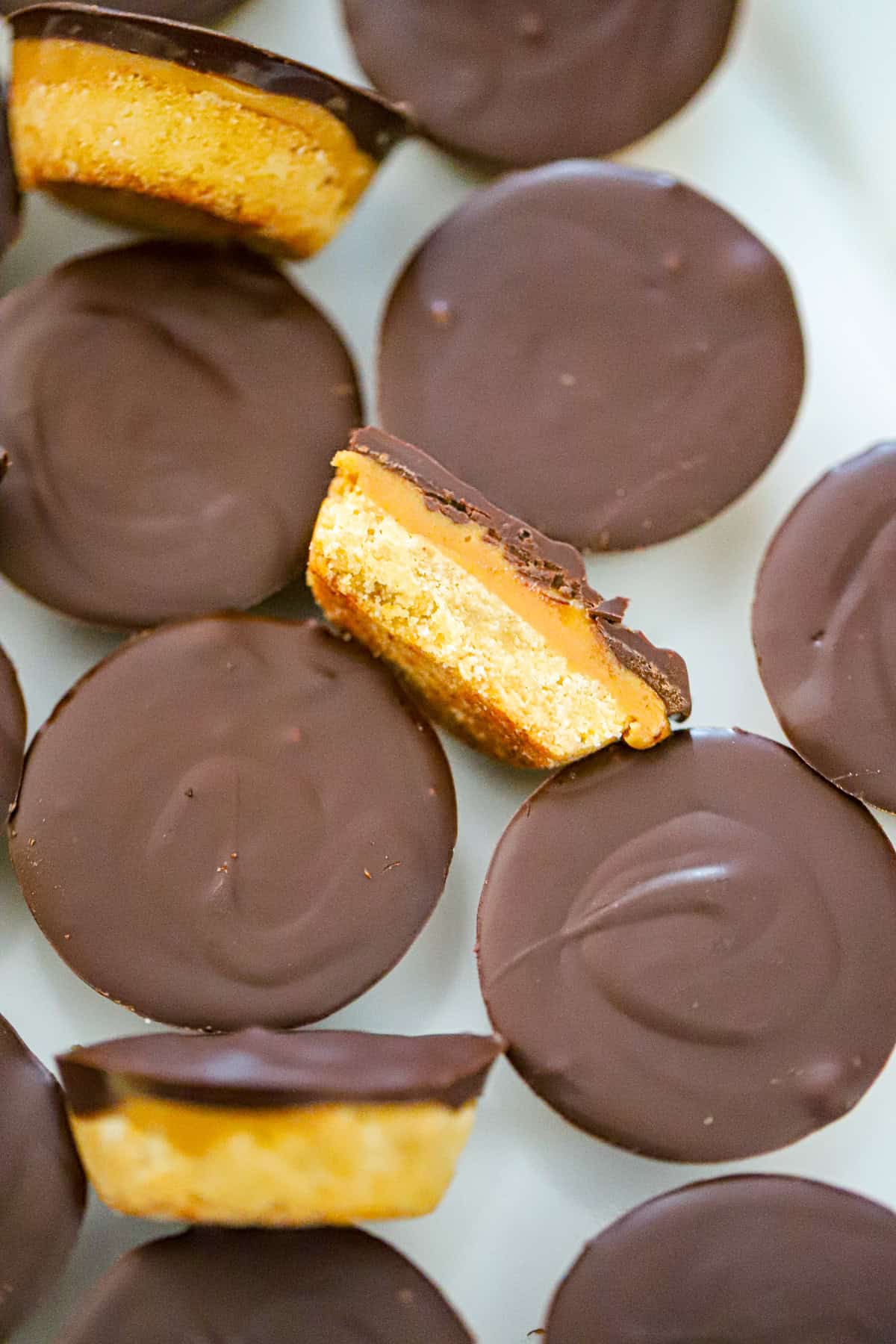 homemade Healthy Twix Peanut Butter Cookie Cups recipe