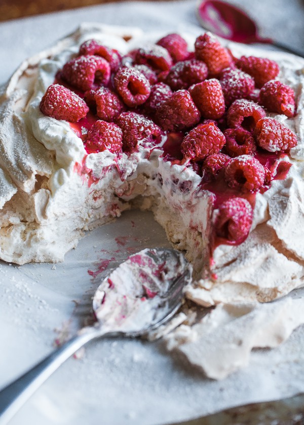 Fresh Raspberry Curd & Vanilla Whipped Pavlova @&nbsp;A Beautiful Plate heavenly desserts recipes